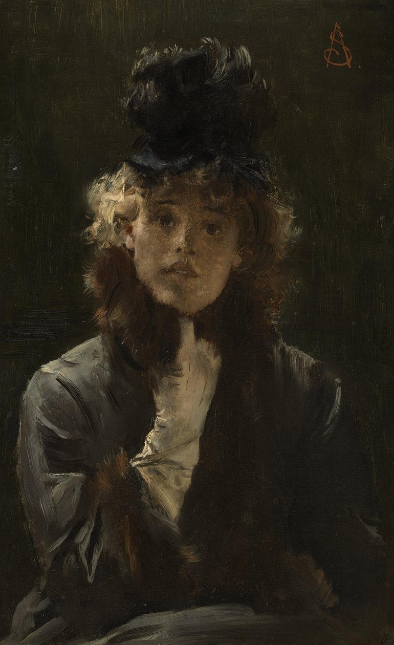 Den parisiske sfinx, ca. 1880 af Alfred Emile Stevens