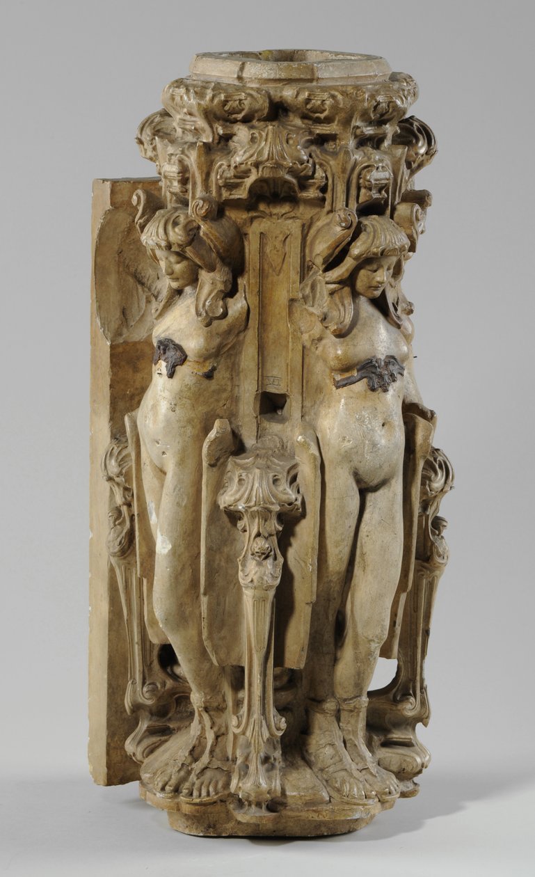 En af 9 maquetter til Sam Wilson Chimneypiece, ca. 1908-14 (gips & shellak) (se også 876005-7) af Alfred Gilbert