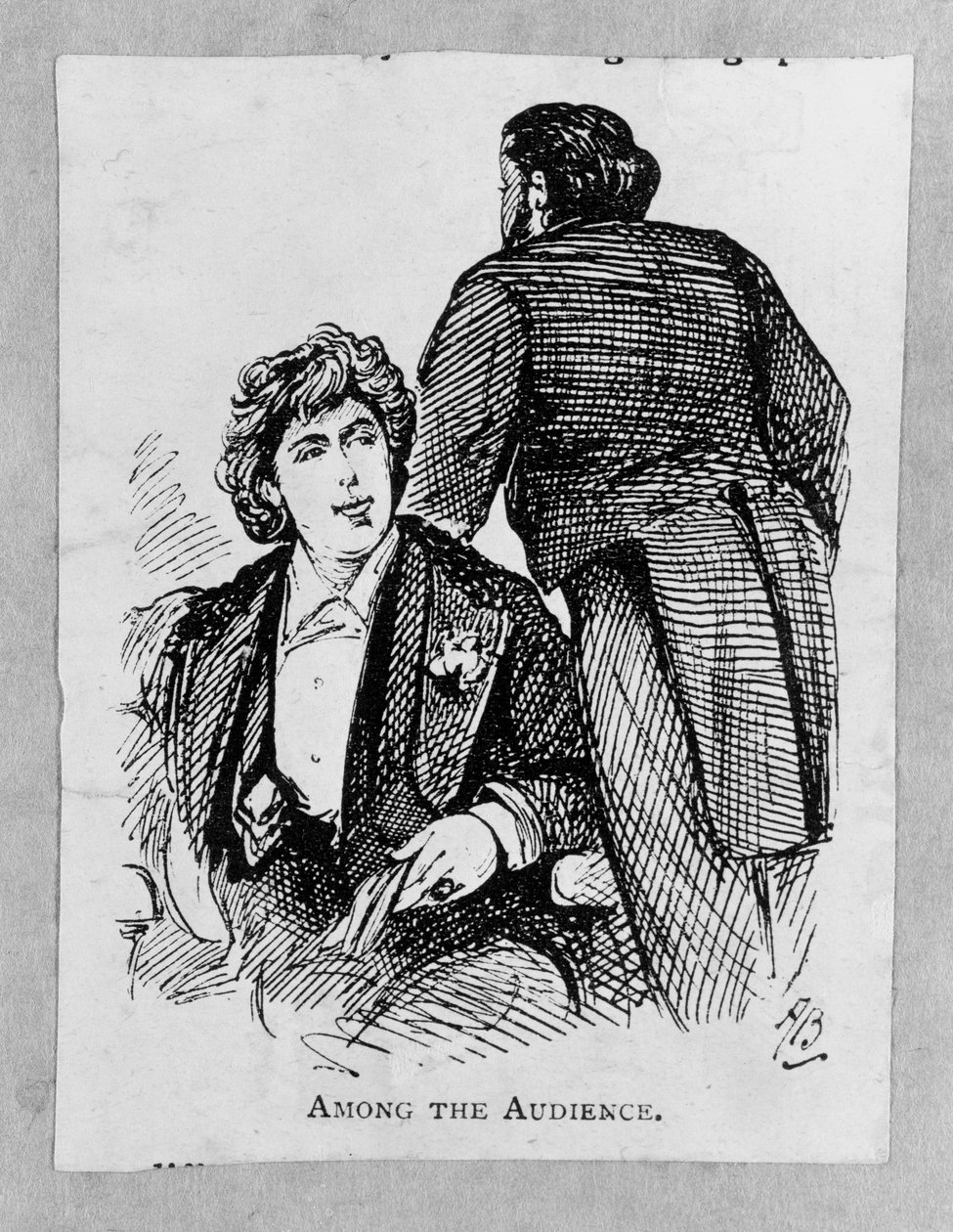 Oscar Wilde (1854-1900) Blandt publikum af Alfred Gish Bryan