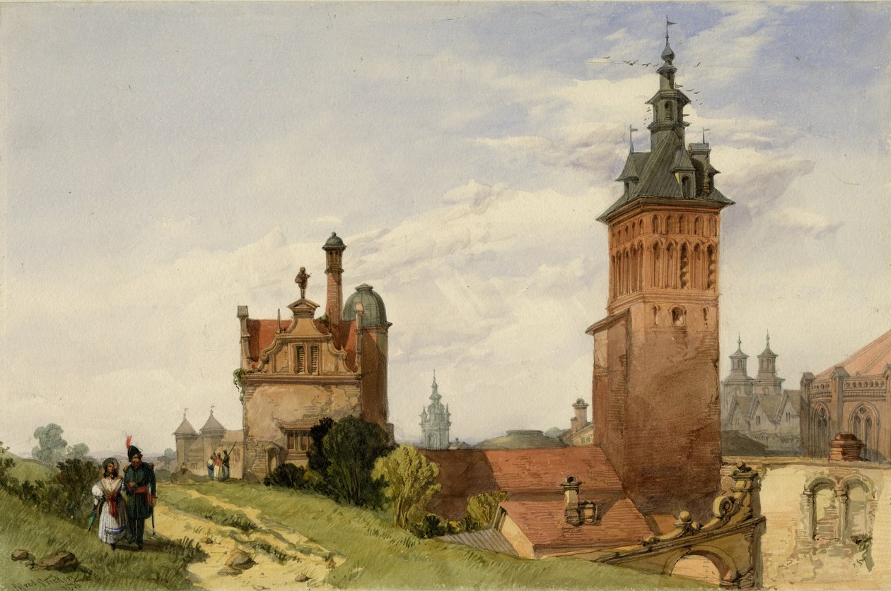 En udsigt nær Moskva, 1836 (wc på papir) af Alfred Gomersal Vickers