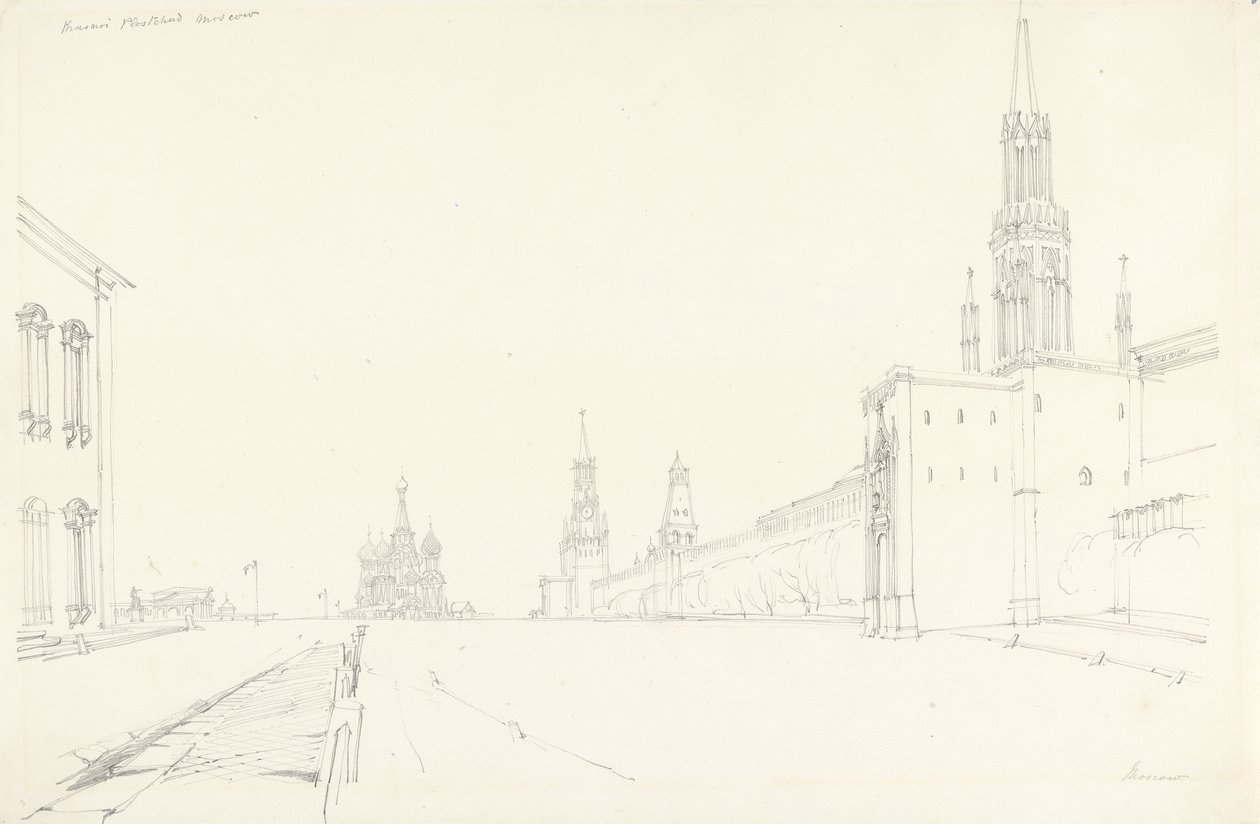 Moskva, 1827 (grafit på papir) af Alfred Gomersal Vickers