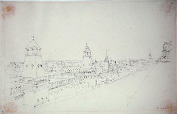 Moskva, 1827 af Alfred Gomersal Vickers