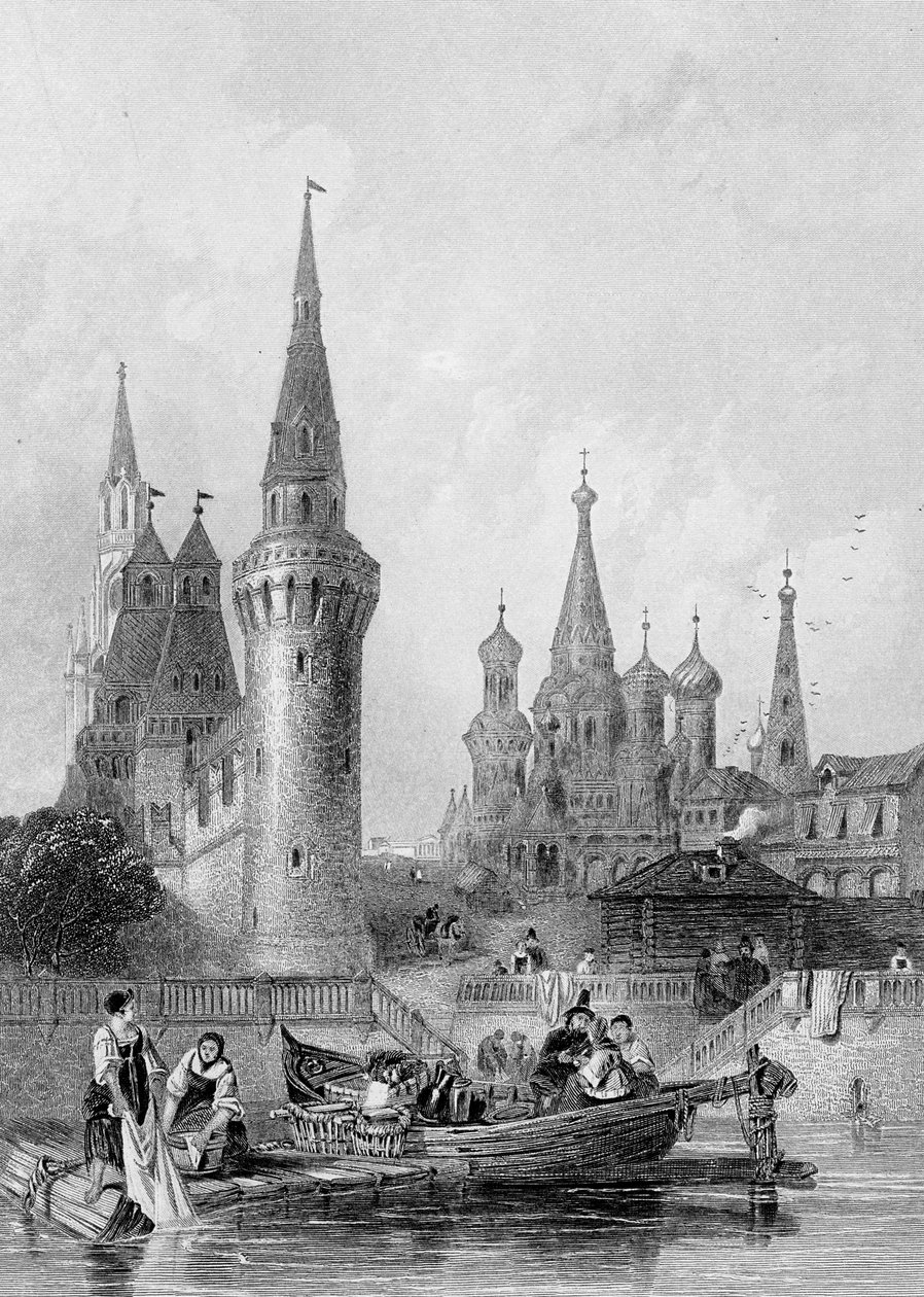 Vasili Blagennoi-kirken, Moskva, indgraveret af J. H. Kernot, ca. 1844 af Alfred Gomersal Vickers