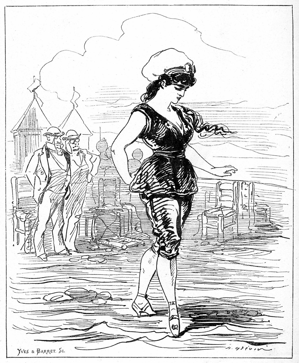 Illustration til "The Spirit of Women" af Alfred Grevin