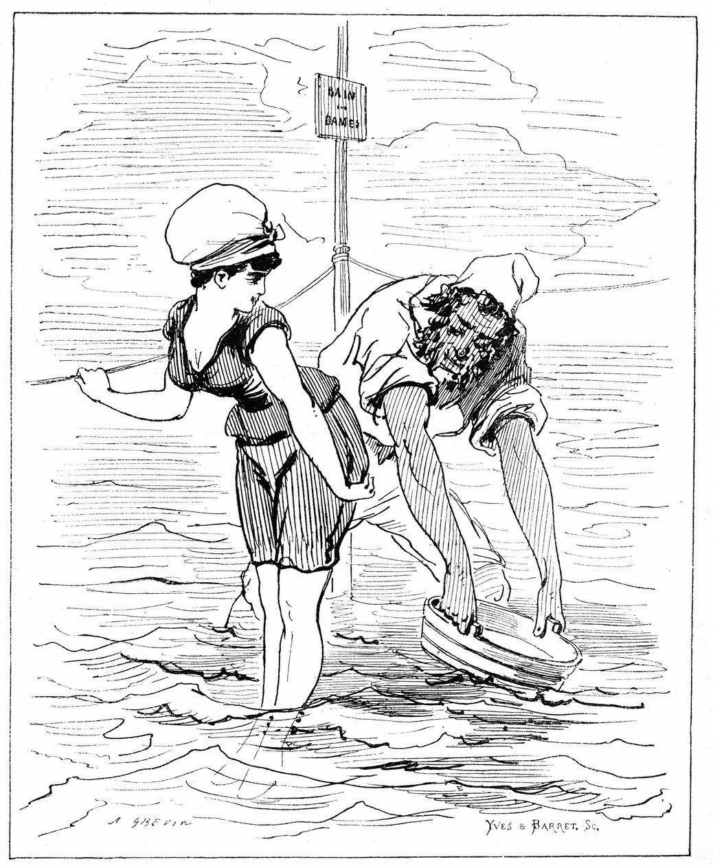 Illustration til "The Spirit of Women" af Alfred Grevin