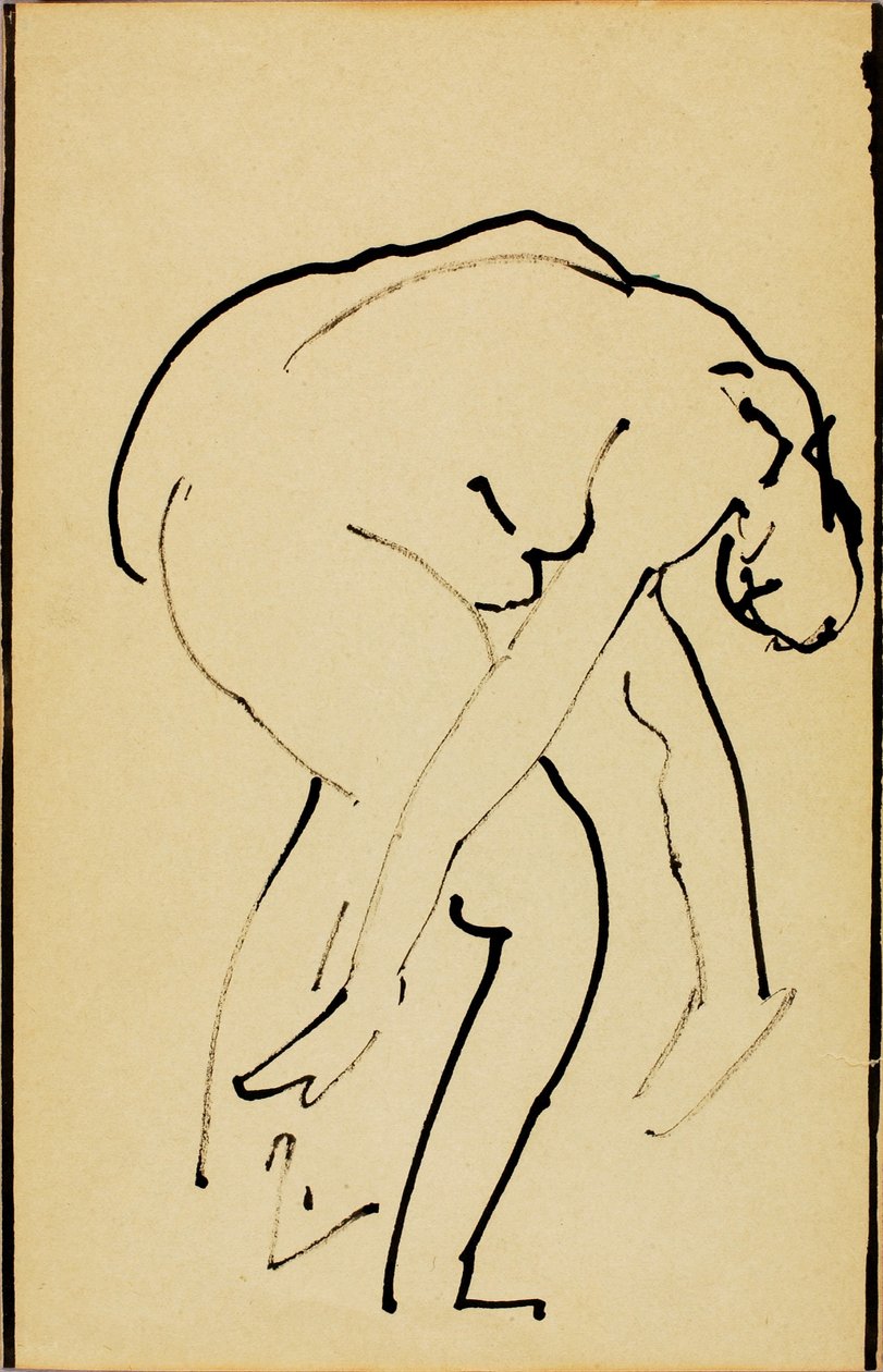 Bøjende nøgen af Alfred H. Maurer
