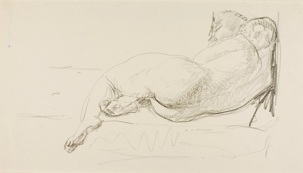Liggende nøgen af Alfred H. Maurer