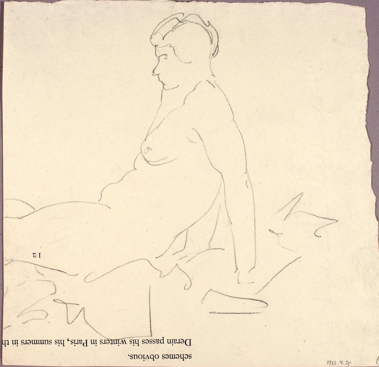 Liggende nøgen af Alfred H. Maurer