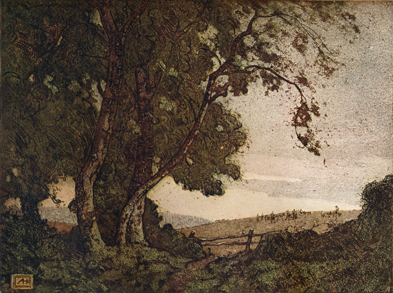 Den hængende aske, c1910 af Alfred Hartley