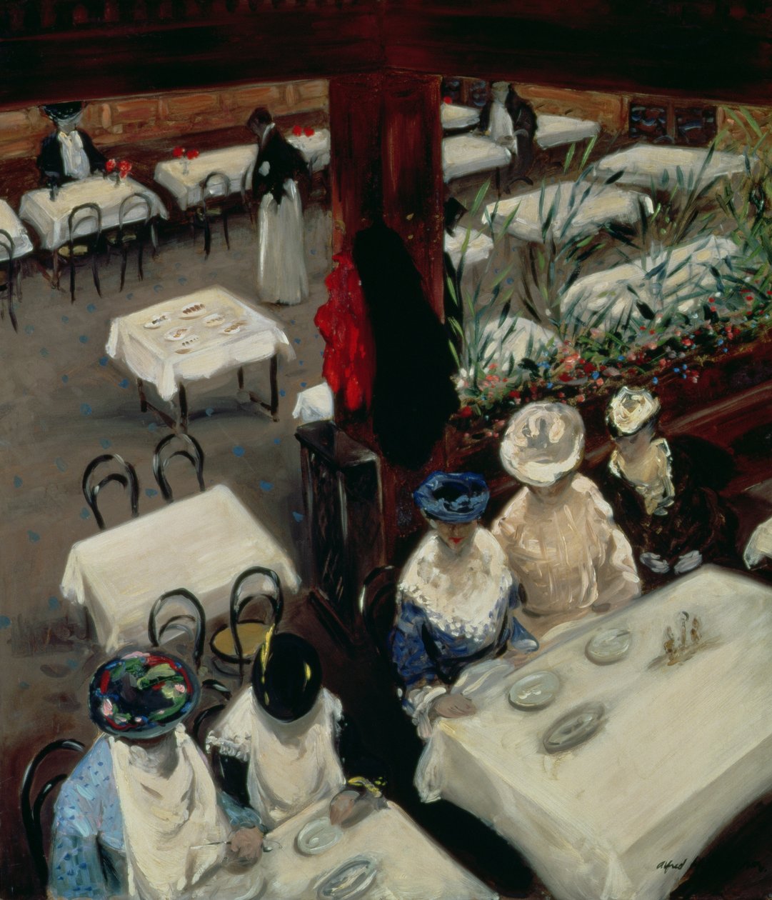 På en café, 1905 af Alfred Henry Maurer