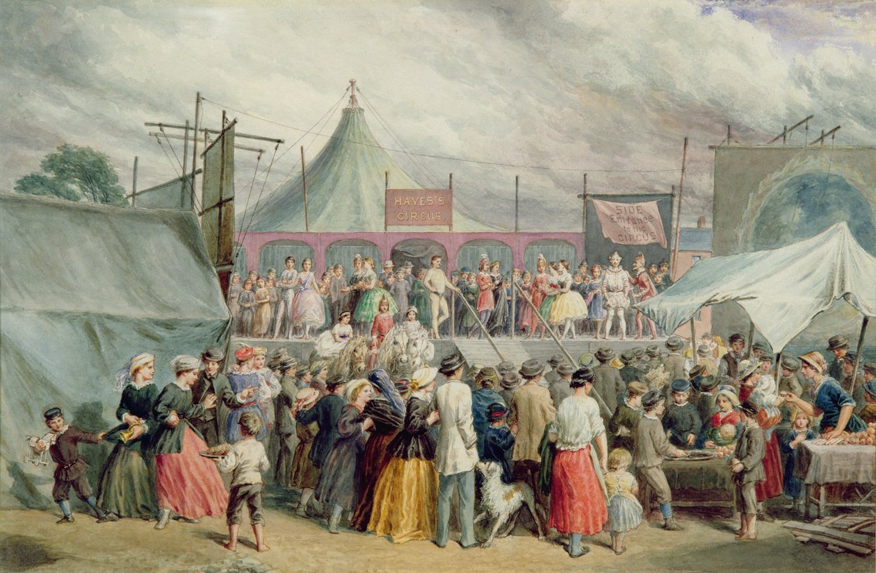 Et besøg i cirkus, ca. 1885 af Alfred Hunt