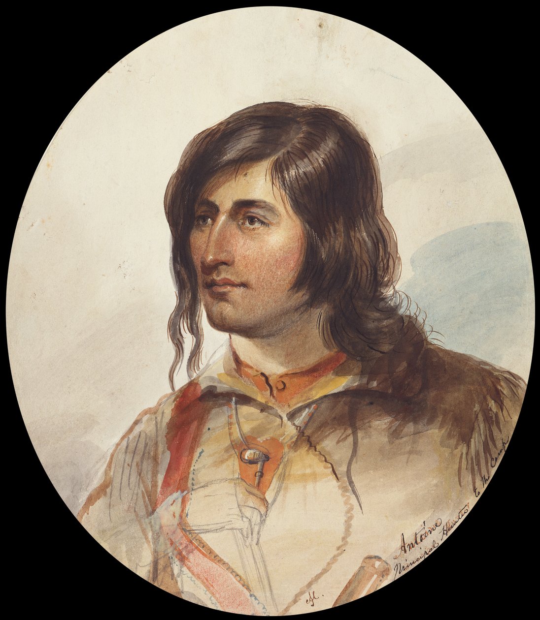 Antoine, Principal Hunter, ca. 1837 (akvarel på papir) af Alfred Jacob Miller