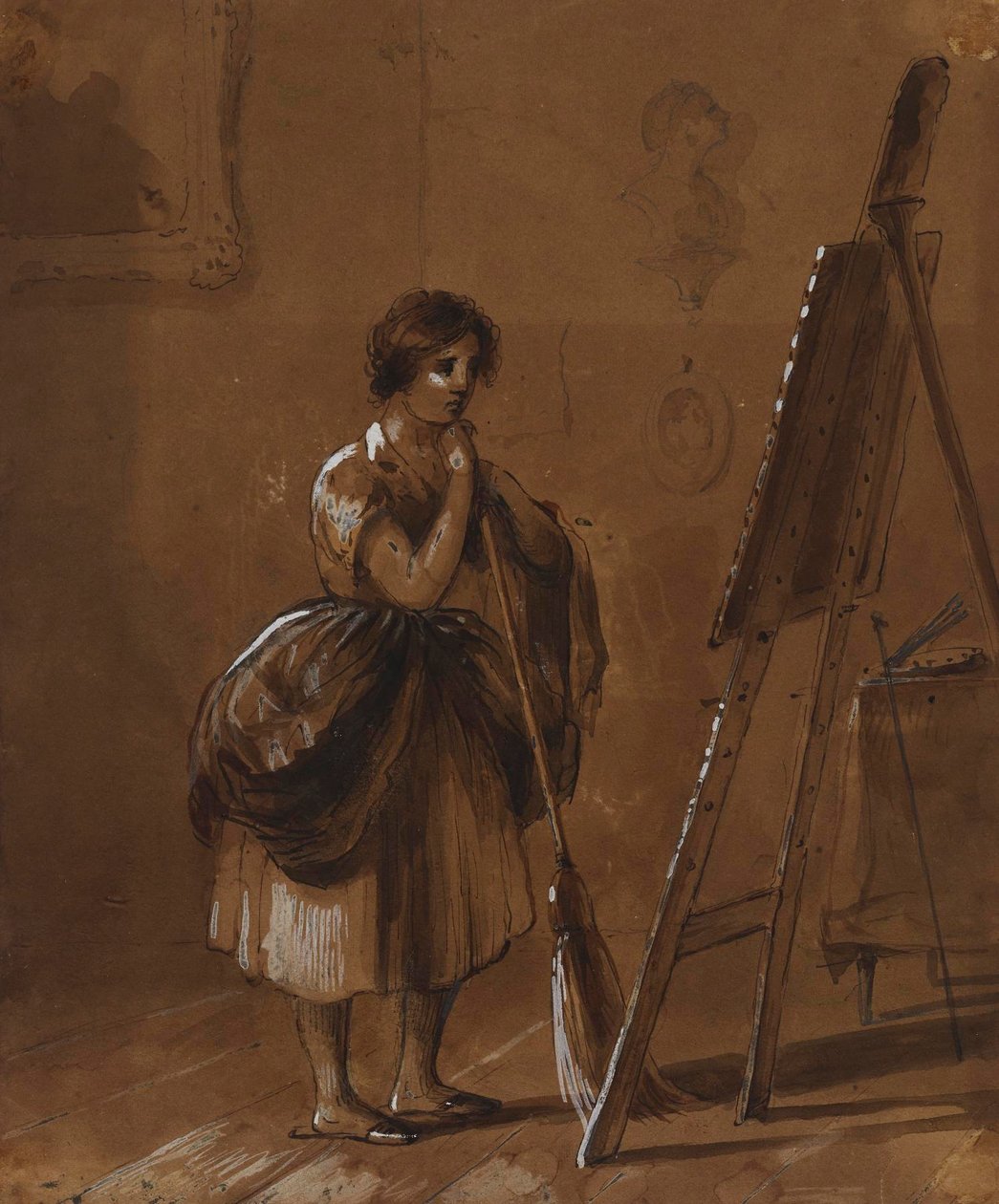 Kunstnerens atelier. Kritikeren. af Alfred Jacob Miller