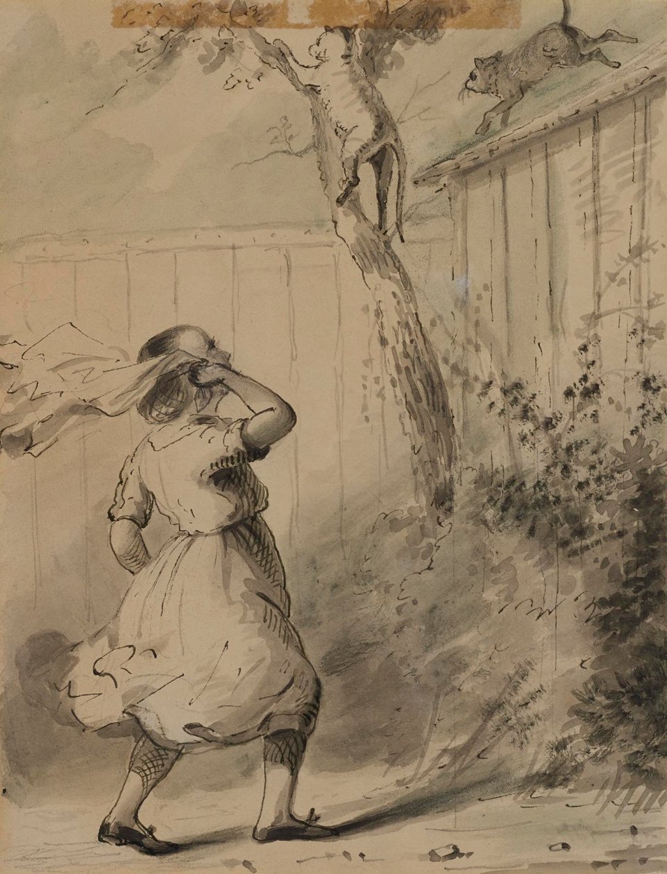 Carrie og kattene af Alfred Jacob Miller
