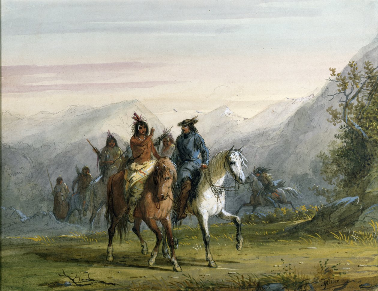 Kommunikation ved hjælp af tegn af Alfred Jacob Miller
