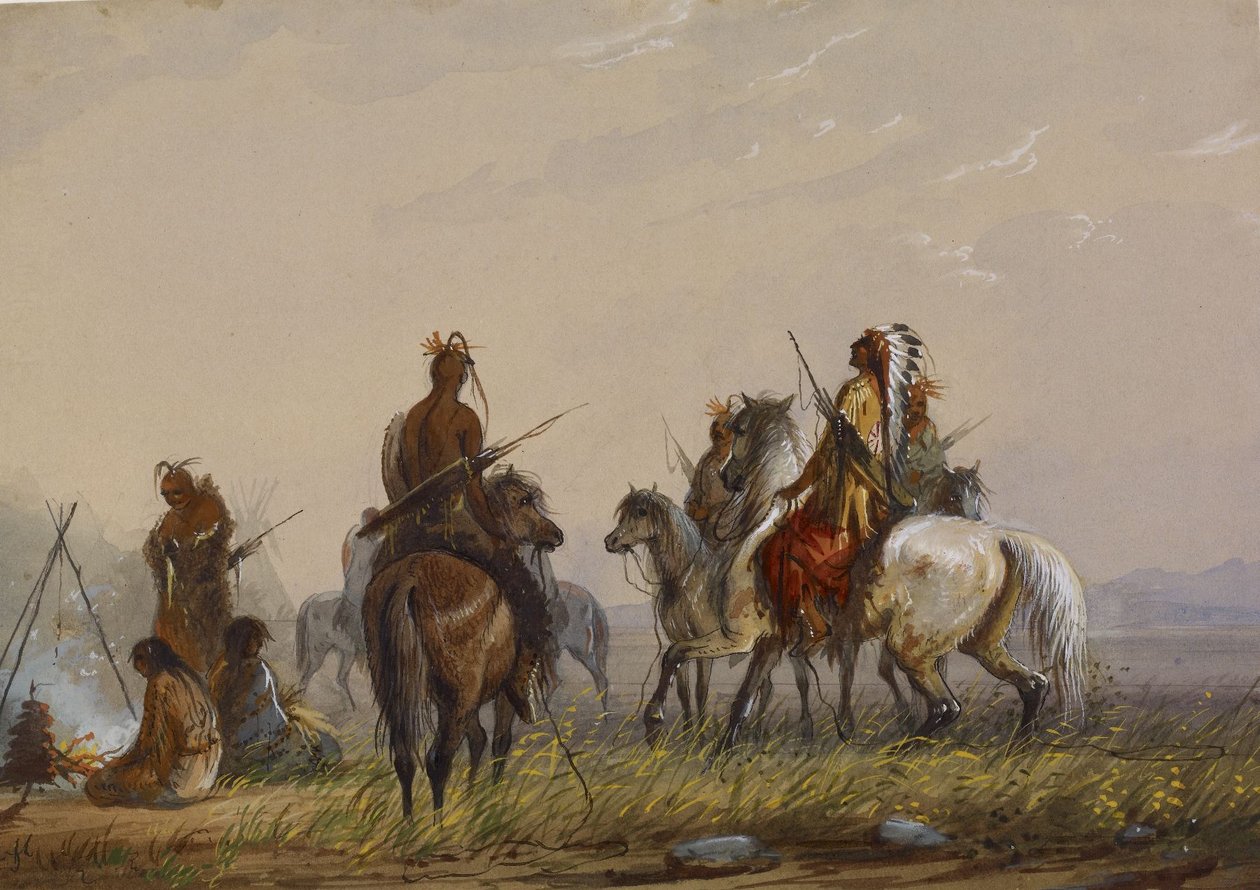 Ekspedition for at indfange vilde heste – Sioux af Alfred Jacob Miller