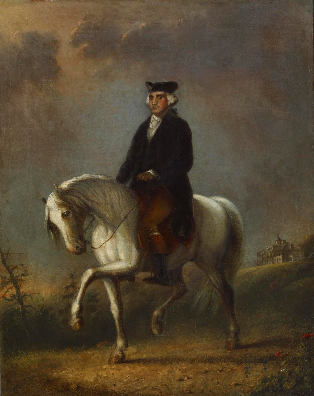 George Washington på Mount Vernon af Alfred Jacob Miller