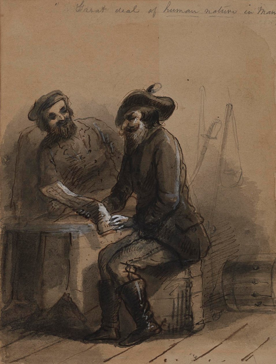 Der ligger meget af menneskets natur i mennesket af Alfred Jacob Miller