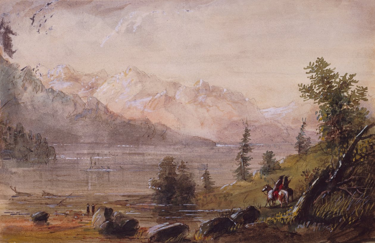 Indian Hunters Searching for Game, ca. 1837 (blyant, akvarel og gouache på papir) af Alfred Jacob Miller