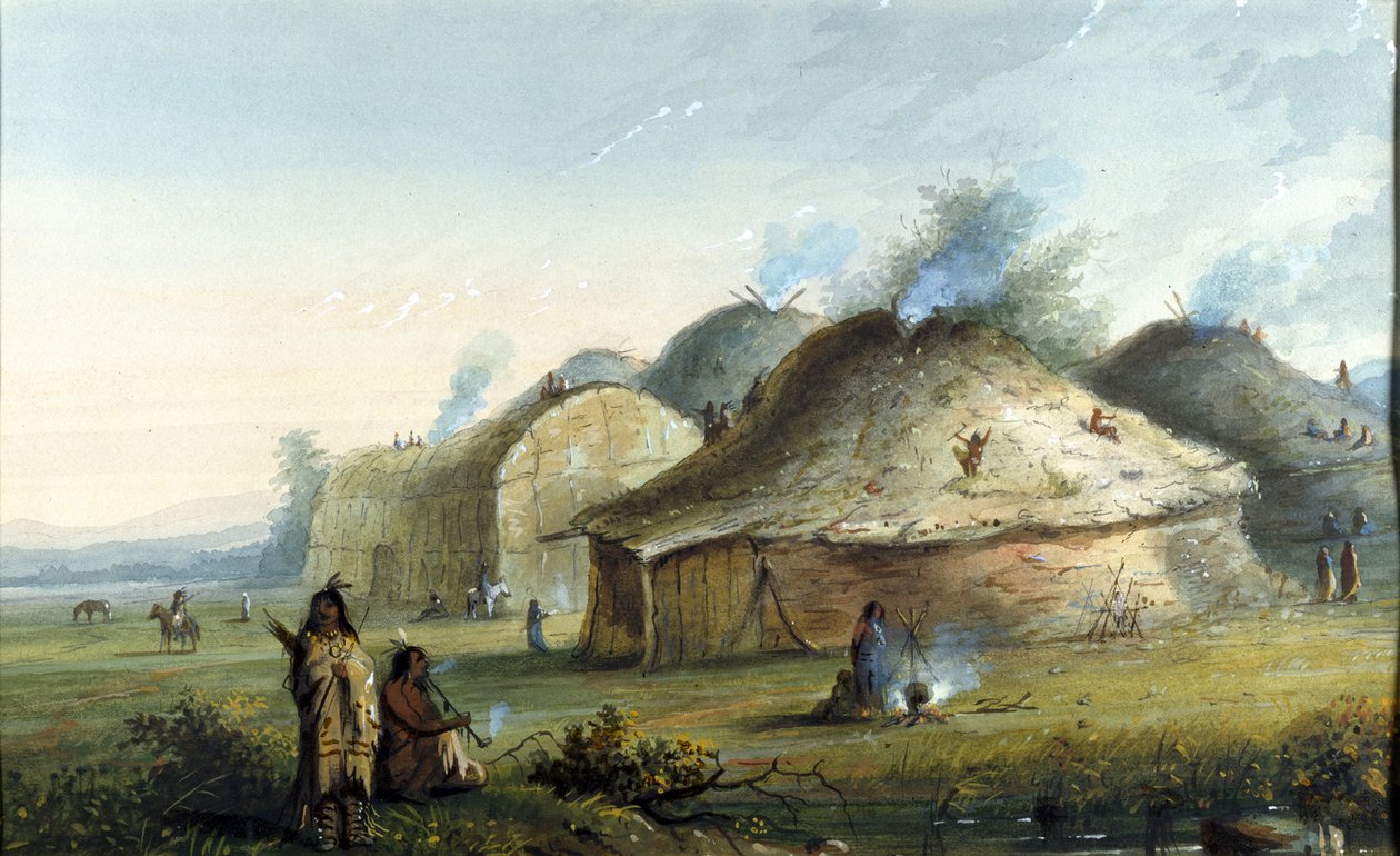 Indianske hytter af Alfred Jacob Miller