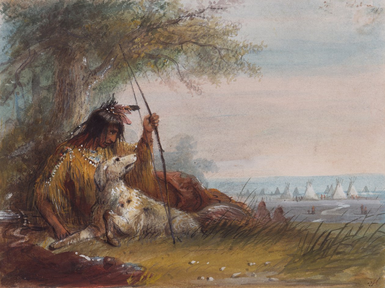 Indian Runner, ca. 1837 (blyant, akvarel og gouache på papir) af Alfred Jacob Miller