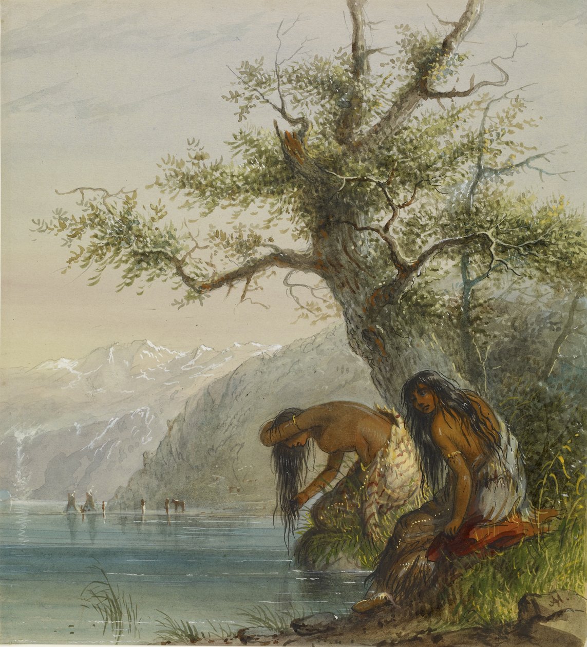En indianers toilet af Alfred Jacob Miller