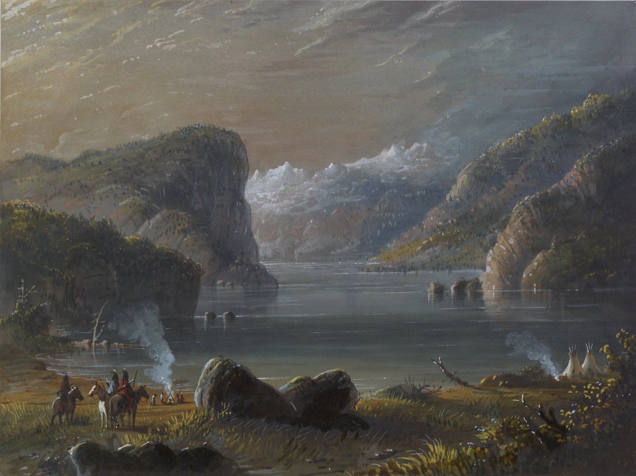 Scene ved søen af Alfred Jacob Miller