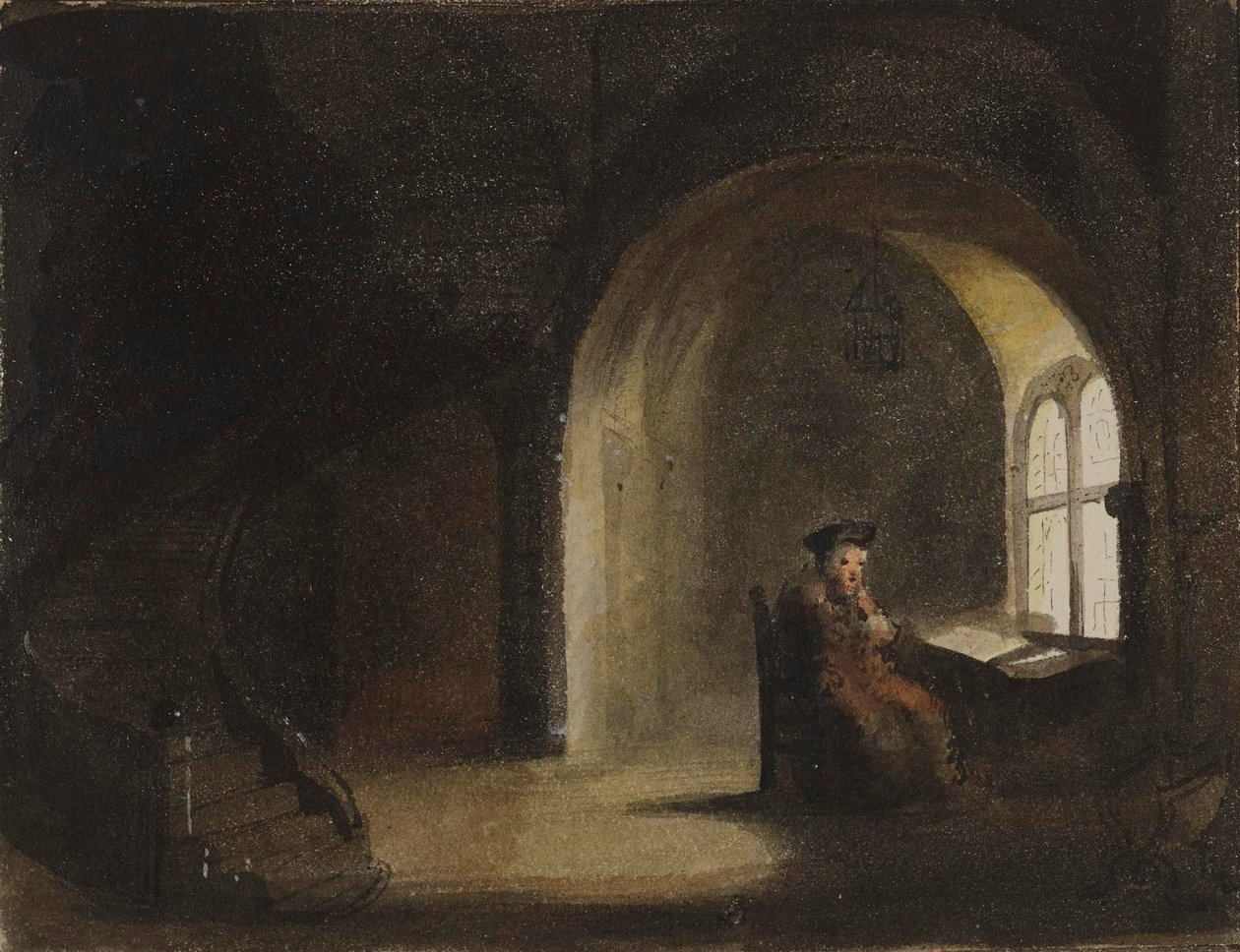 Mand siddende ved et vindue af Alfred Jacob Miller