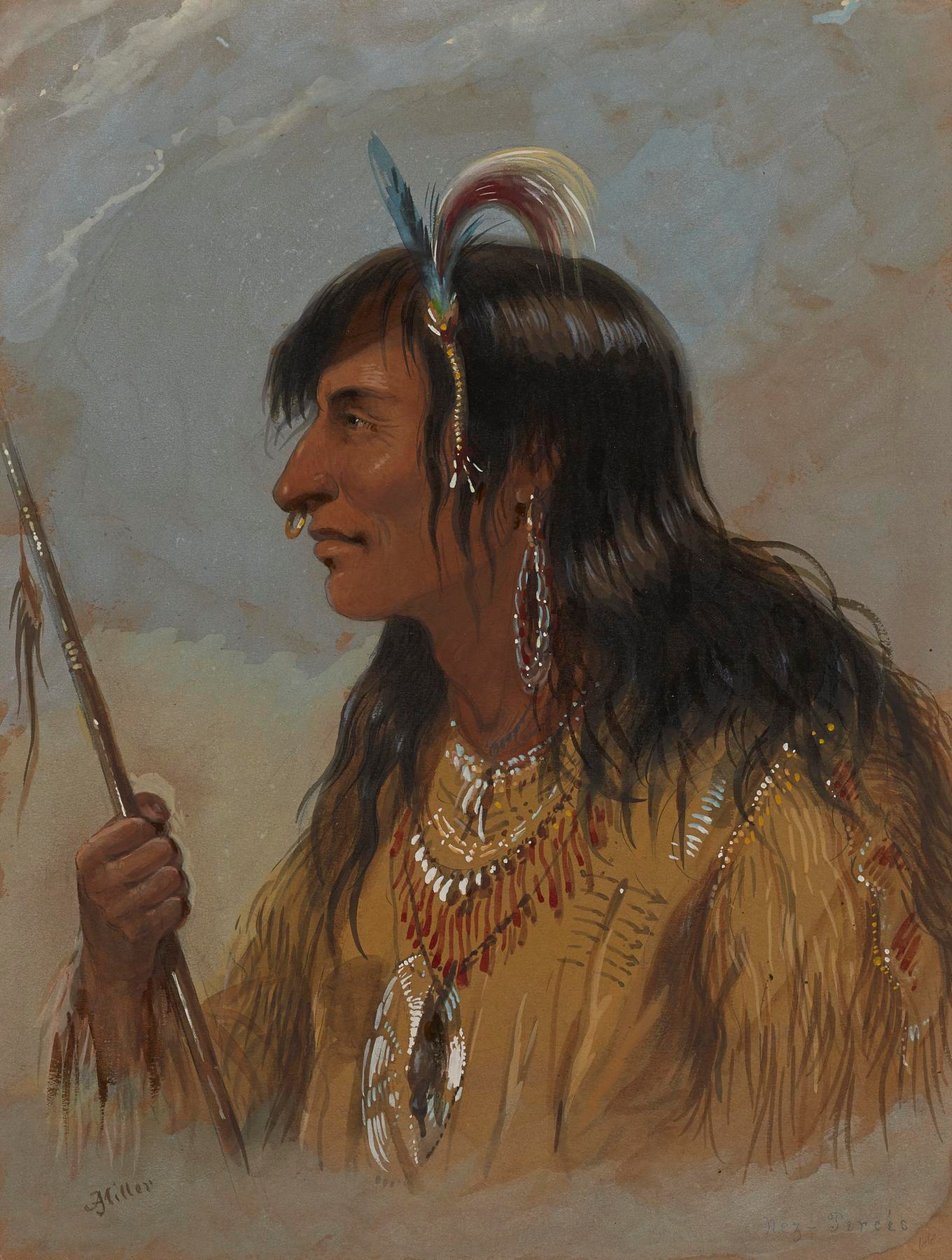 Nez Percés-indianer af Alfred Jacob Miller