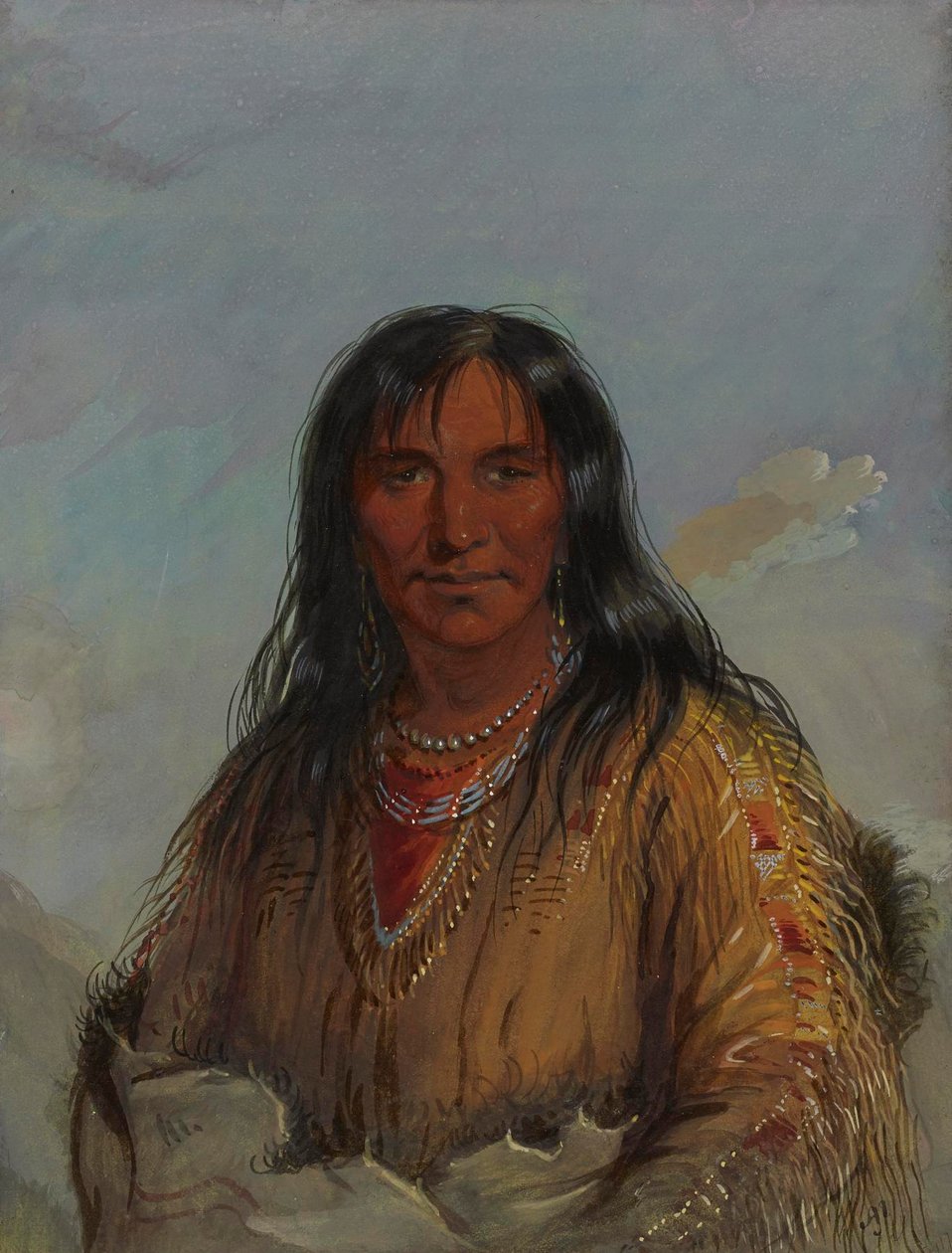 Pa-da-he: Wa-con-da - Elghorn - en crowindianer af Alfred Jacob Miller