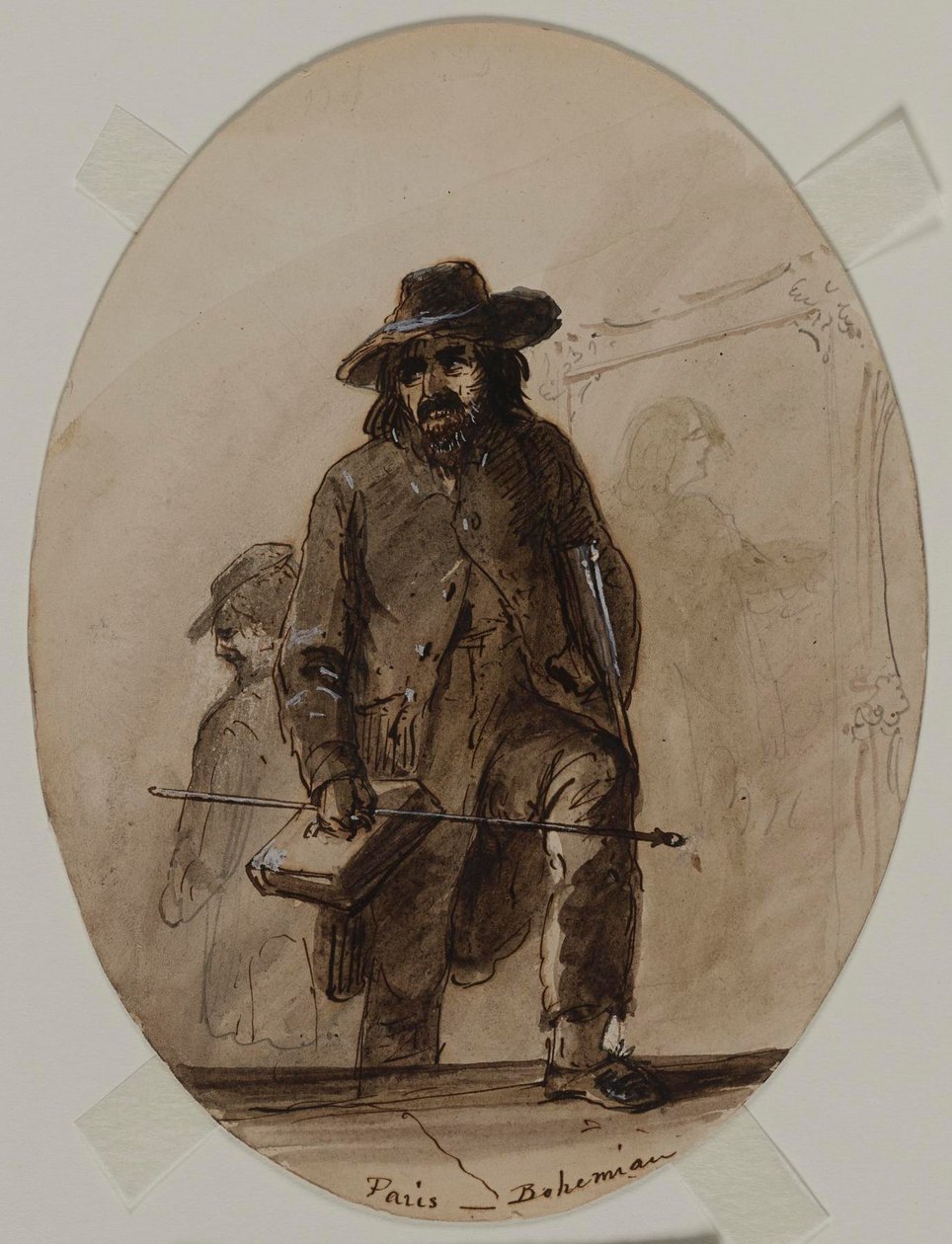 Paris, boheme, embryo Scheffer eller Delacroix af Alfred Jacob Miller