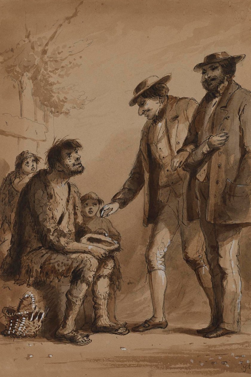 Pat, her er en shilling! af Alfred Jacob Miller