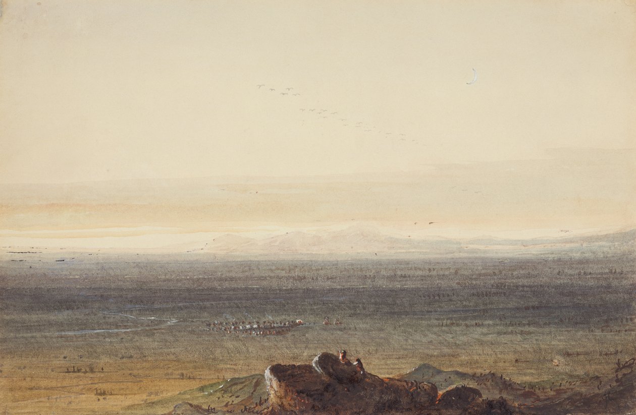 Prairie, ca. 1837 (blyant, akvarel og gouache på papir) af Alfred Jacob Miller