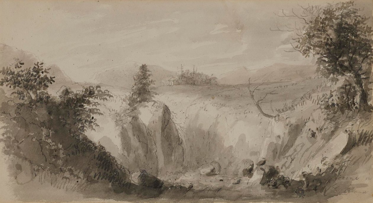 Scene i Perthshire, Skotland af Alfred Jacob Miller