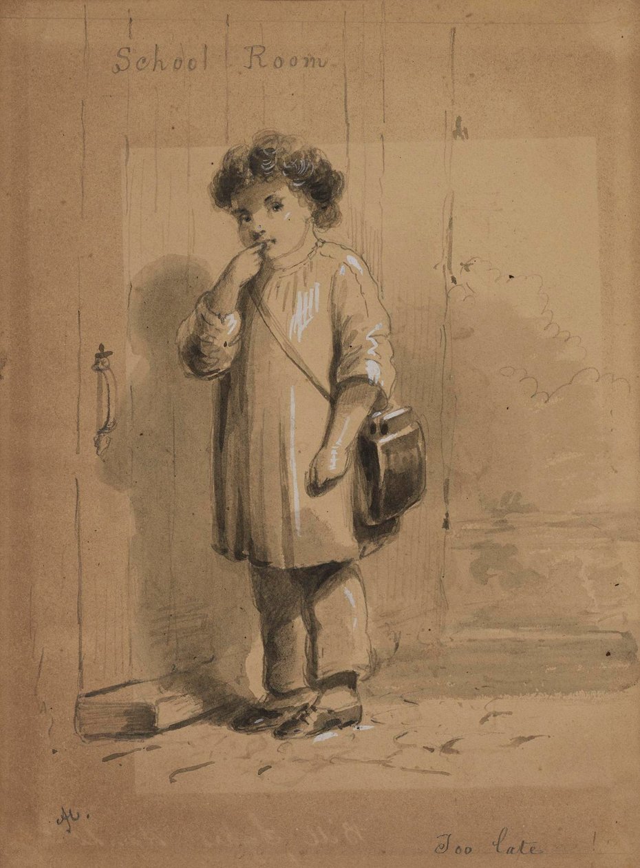 Skolelokale af Alfred Jacob Miller