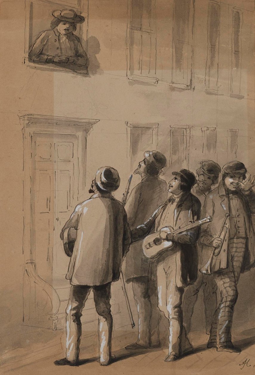 Serenaderne ved det forkerte vindue af Alfred Jacob Miller