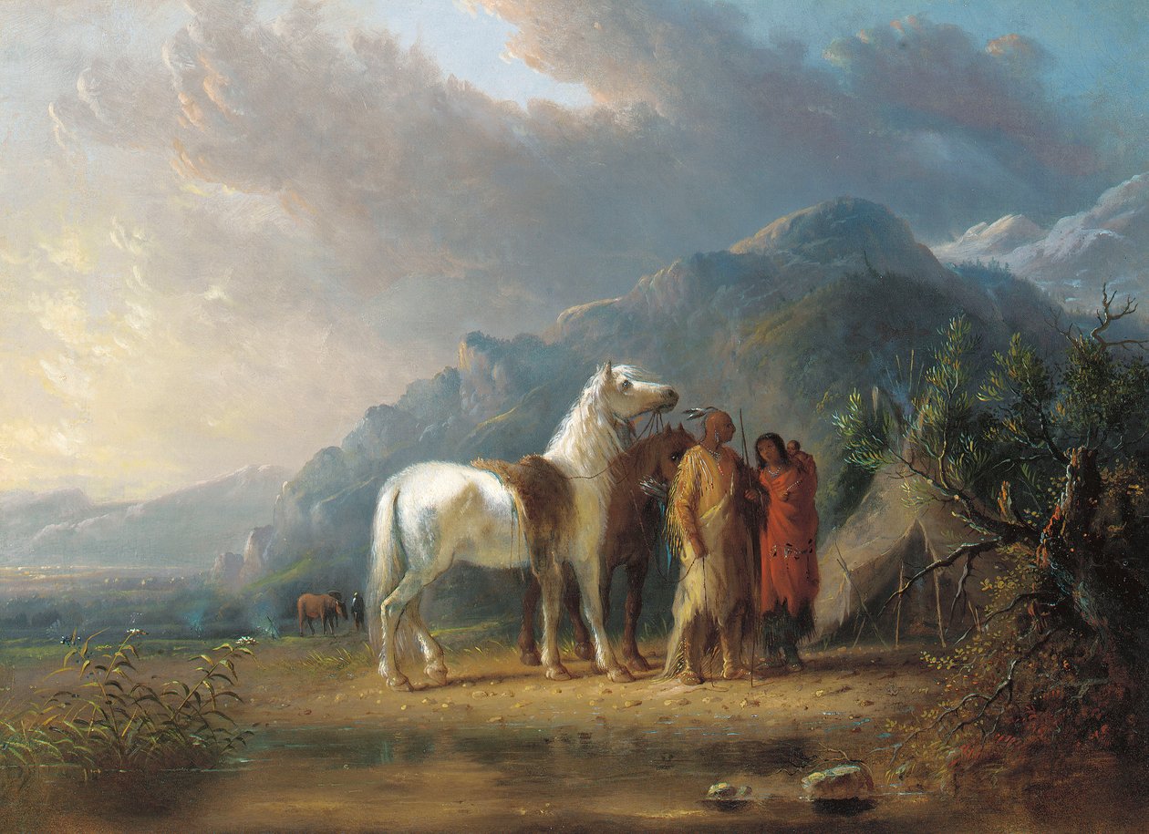Sioux Camp (olie på lærred) af Alfred Jacob Miller