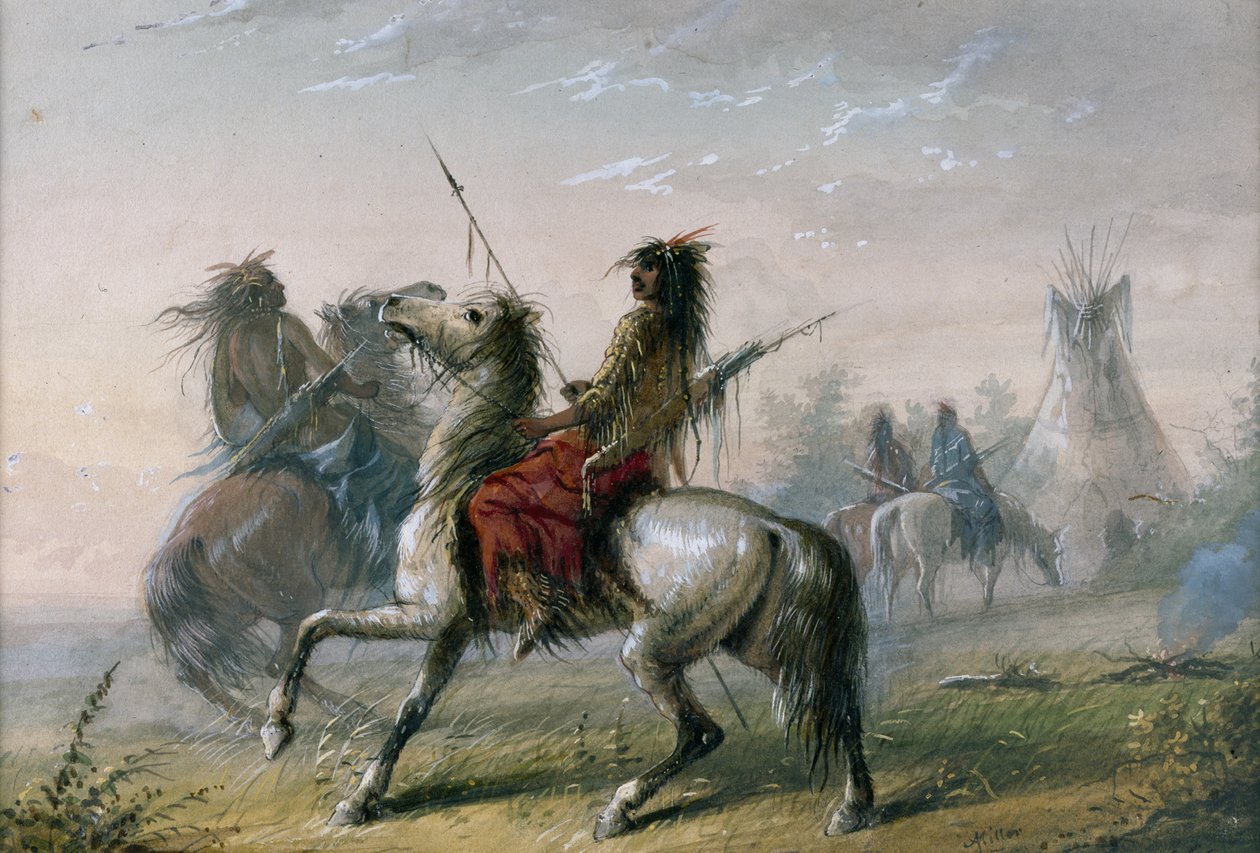 Snake-indianerne af Alfred Jacob Miller
