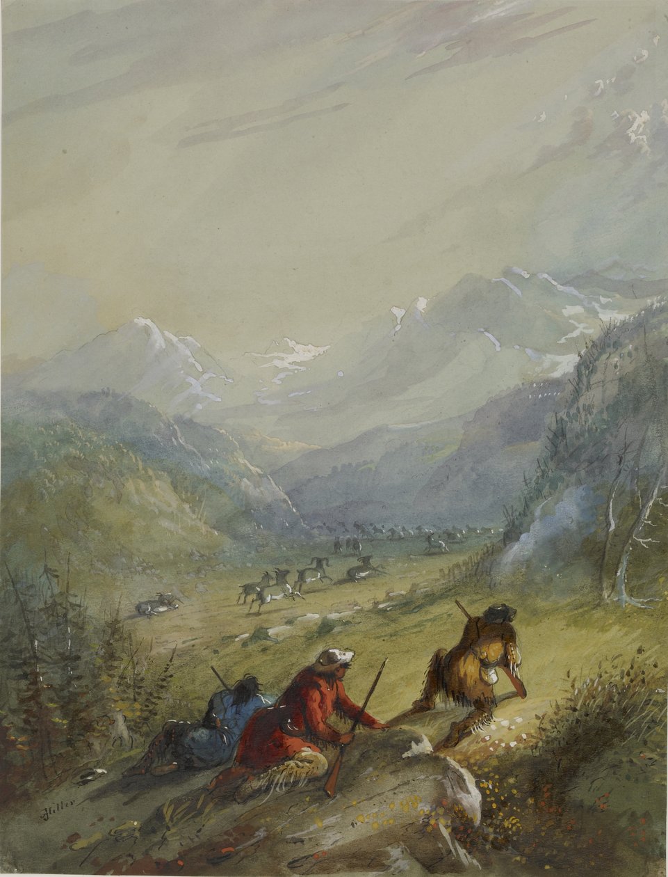 Argali - bjergfår af Alfred Jacob Miller