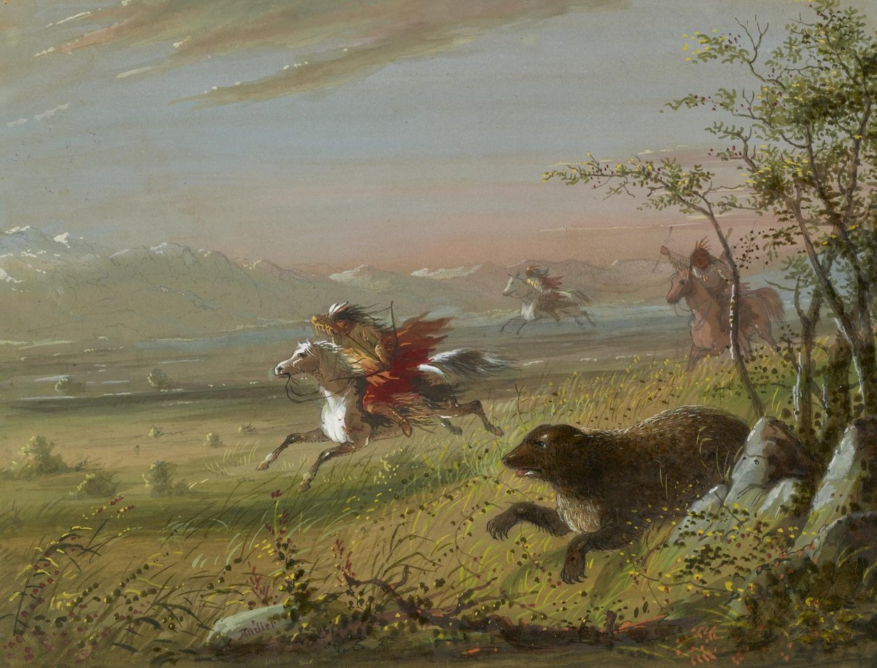 Grizzlybjørnen af Alfred Jacob Miller