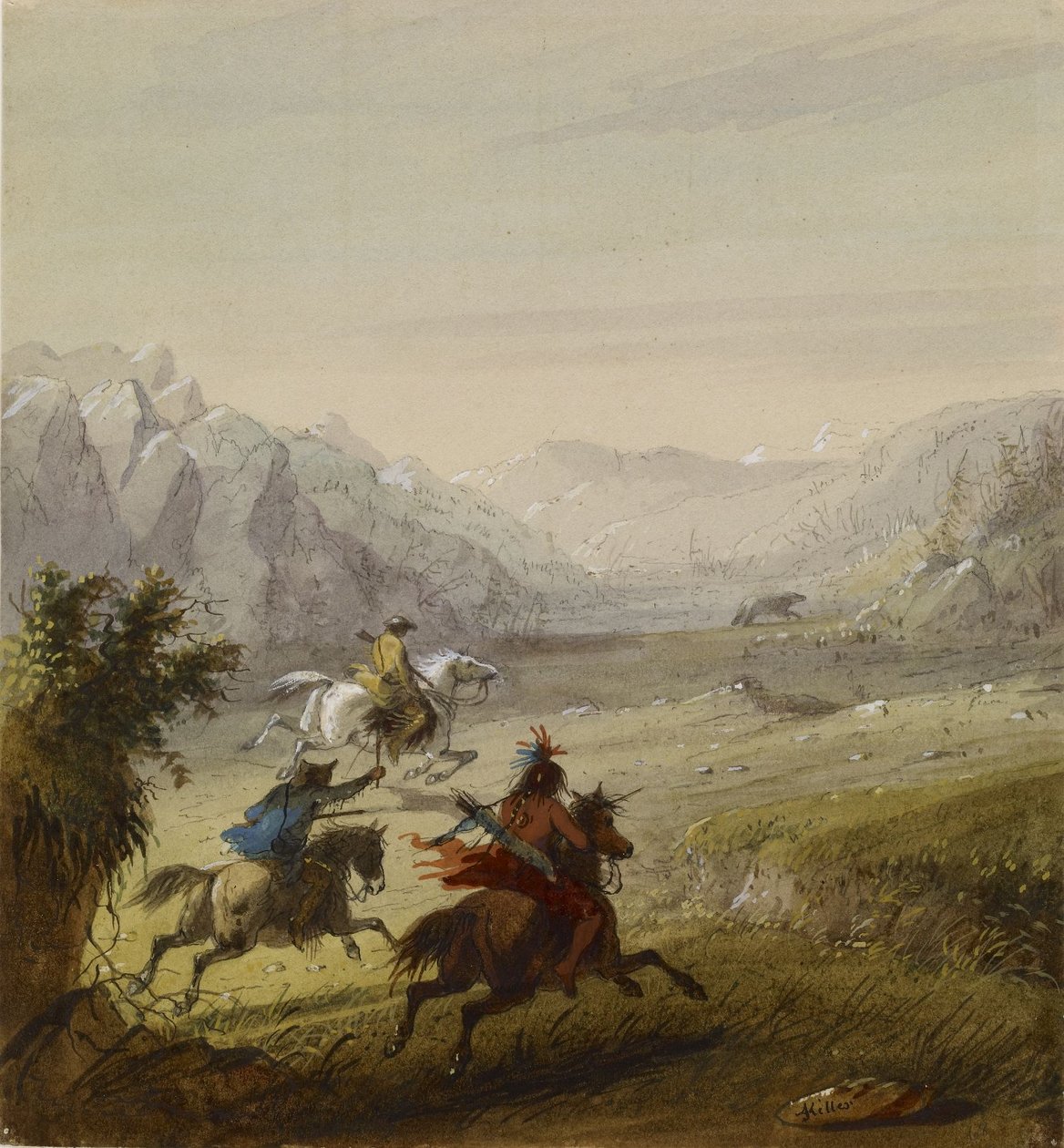 Grizzlybjørnen af Alfred Jacob Miller