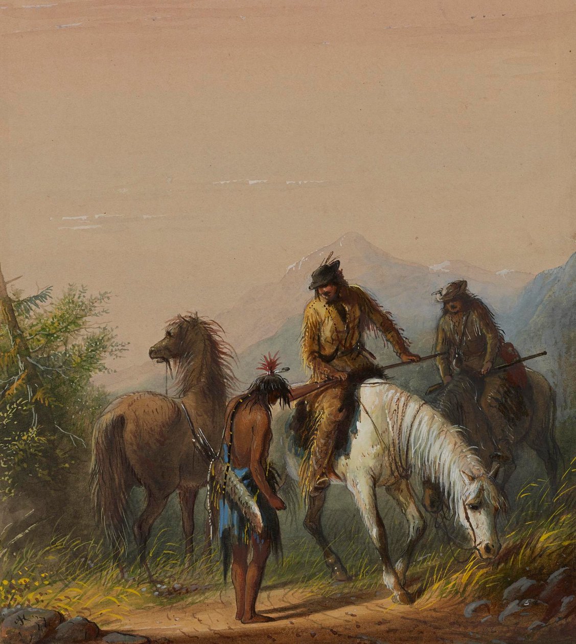 Det indiske orakel af Alfred Jacob Miller