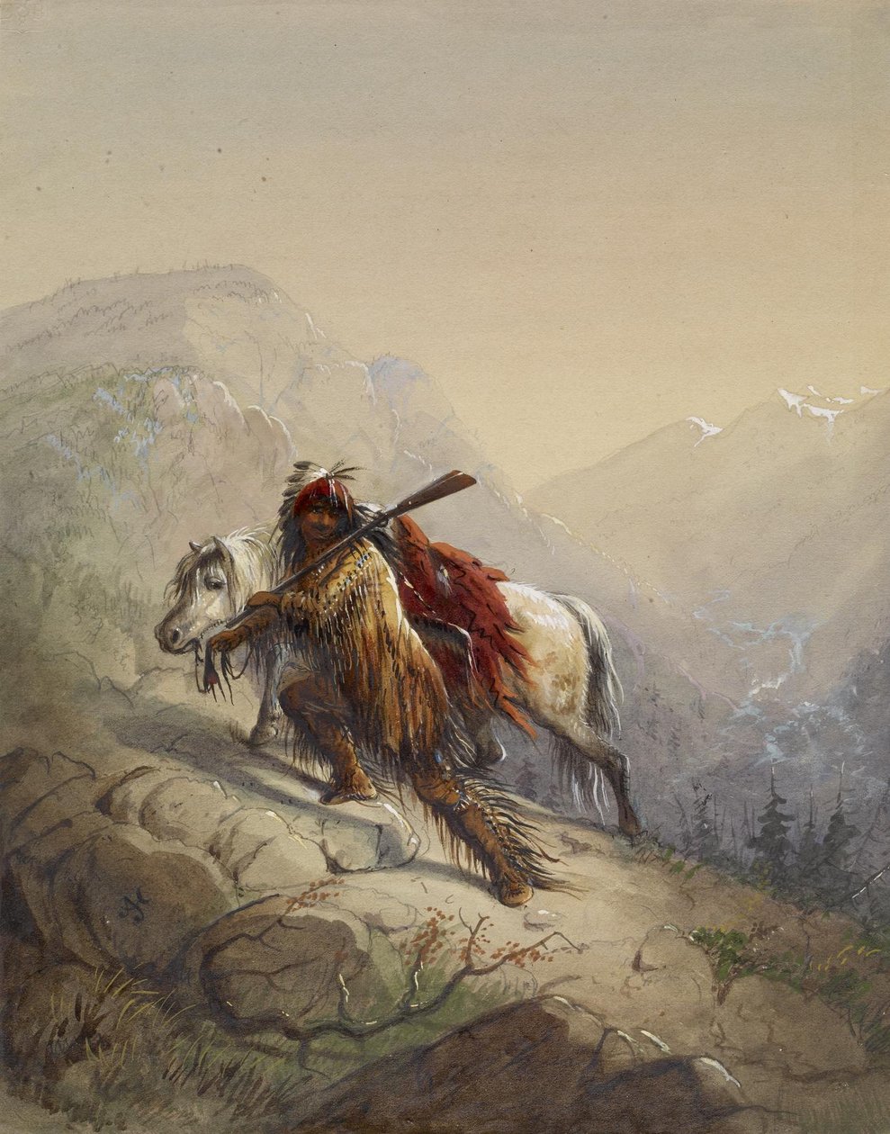 Hårlokken fra issen af Alfred Jacob Miller