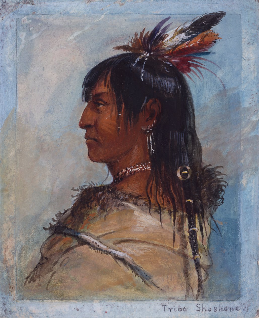 Tribe Shoshone, ca. 1837 (pen og blæk, akvarel og gouache på papir) af Alfred Jacob Miller