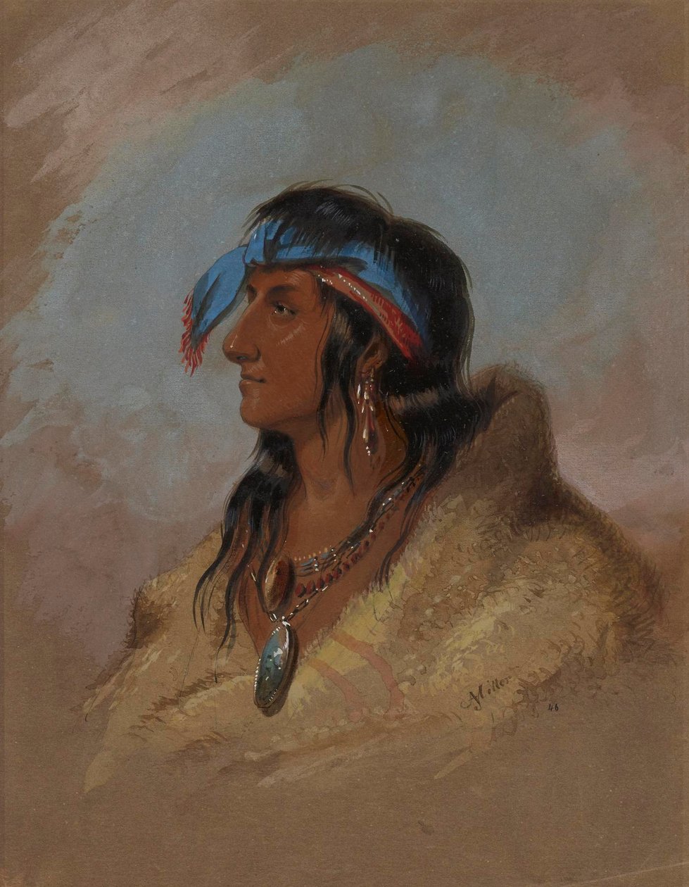 White Plume af Alfred Jacob Miller