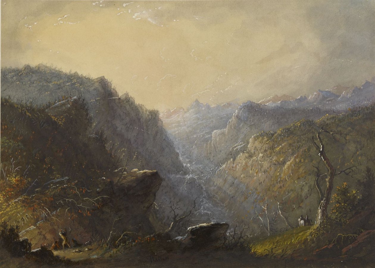 Vild natur (oprettelse af en cache) af Alfred Jacob Miller