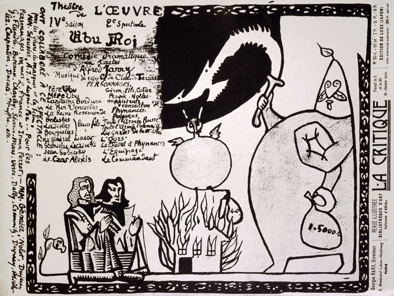 Ubu konge. 1896 (plakat) af Alfred Jarry