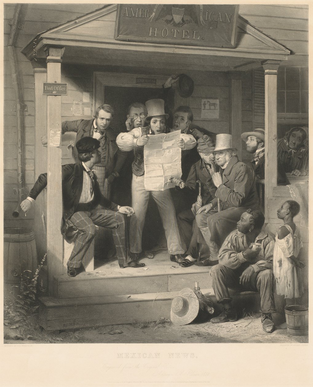 Mexicanske nyheder af Alfred Jones, after Richard Caton Woodville