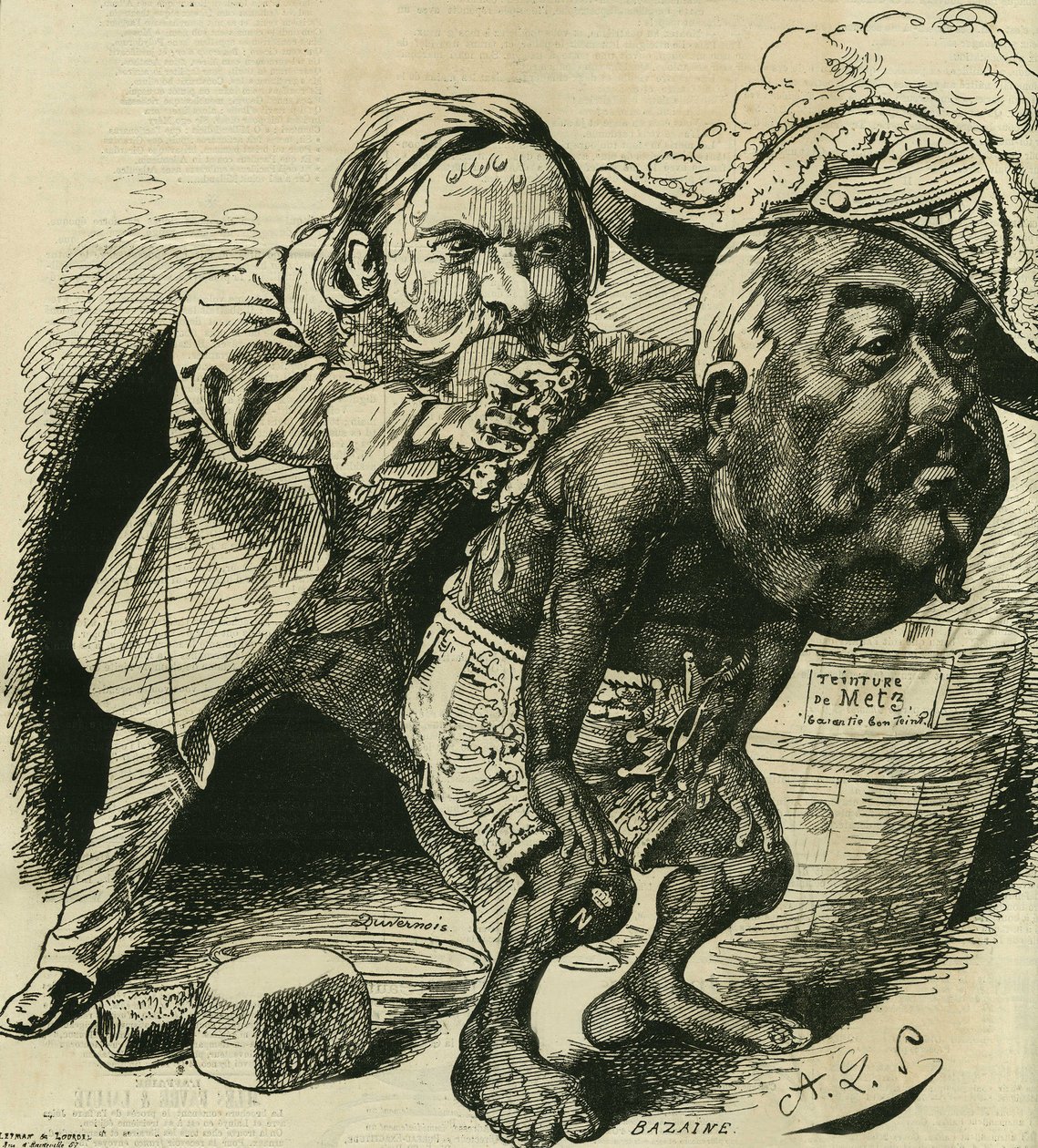 Clement Duvernois (1836-1879), en fransk politiker, forsøgte at rydde op i Francois Achille Bazaine (Francois-Achille) af Alfred Le Petit