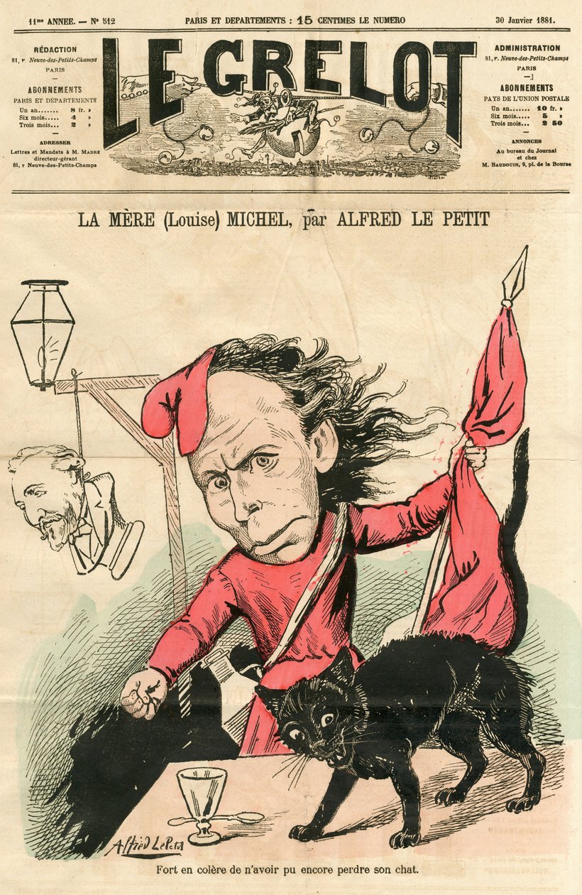 Cover af "Le Grelot", Satirisk i farver af Alfred Le Petit